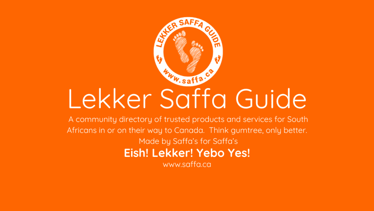 Lekker Saffa Guide